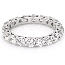 Diamond Eternity Wedding Band 3 Carats U Scallop Set Bijoux Femme