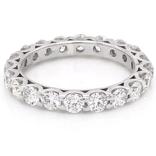 Diamond Eternity Wedding Band 3 Carats U Scallop Set Bijoux Femme - HarryChadEnt.FR