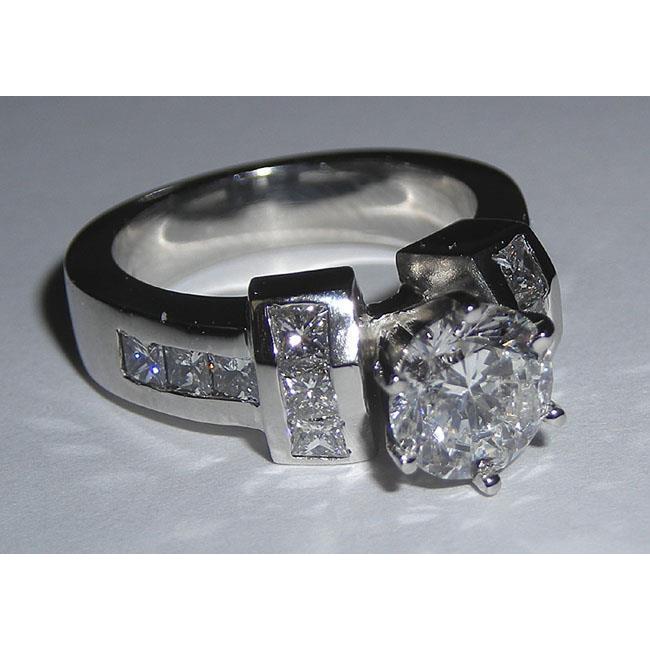 Ensemble de fiançailles princesse et diamant rond 6.61 carats - HarryChadEnt.FR