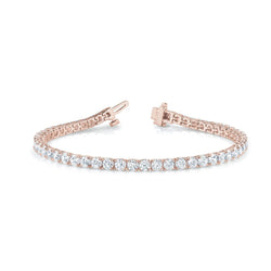 Femme Joaillerie Bracelet Tennis 6 Carats Diamant Or Rose 14K