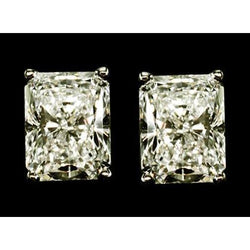 Grandes boucles d'oreilles diamant taille radiant 5 carats Nouveau