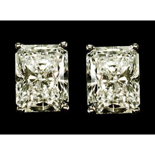Grandes boucles d'oreilles diamant taille radiant 5 carats Nouveau - HarryChadEnt.FR
