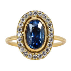 Lunette sertie ovale Sri Lankan Saphir 5 Carats Gemme Neuf