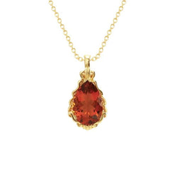Madeira Natural Citrine Collier Femme Pendentif Or Jaune 34 Ct
