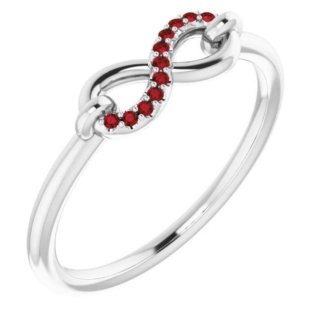Mariage Infinity Band 0.25 Carats Bijoux en rubis de Birmanie - HarryChadEnt.FR
