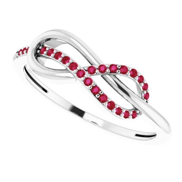 Mariage Infinity Band Rubis Ronds 0.50 Carats - HarryChadEnt.FR