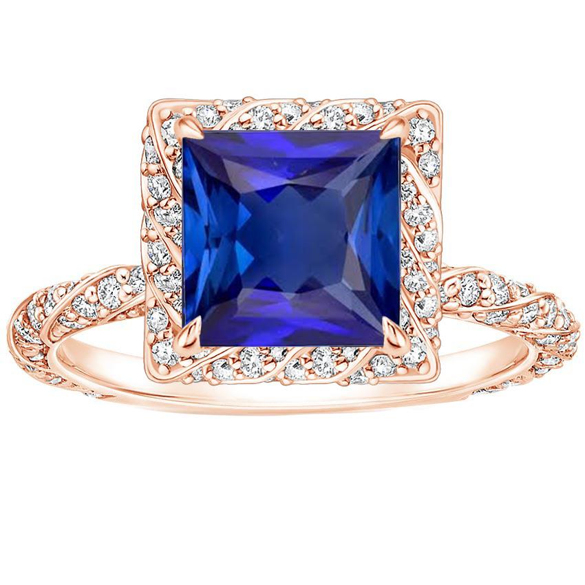 Dames Diamant Bijoux Princesse Saphir Bleu Avec Des Accents 6.50 Carats - HarryChadEnt.FR