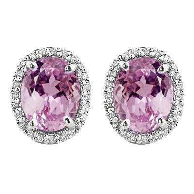 Nouveau Puces Ovales Kunzite & Diamants Or Blanc 30.48 Carats - HarryChadEnt.FR