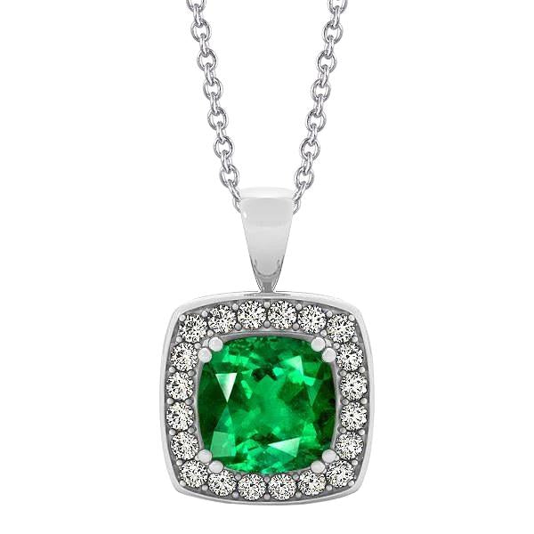 Pendentif Diamant Et Émeraude Verte Avec Chaîne 5.75 Carats - HarryChadEnt.FR