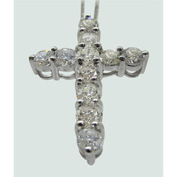 Pendentif collier croix diamant Coupe Ronde 2.75 ct