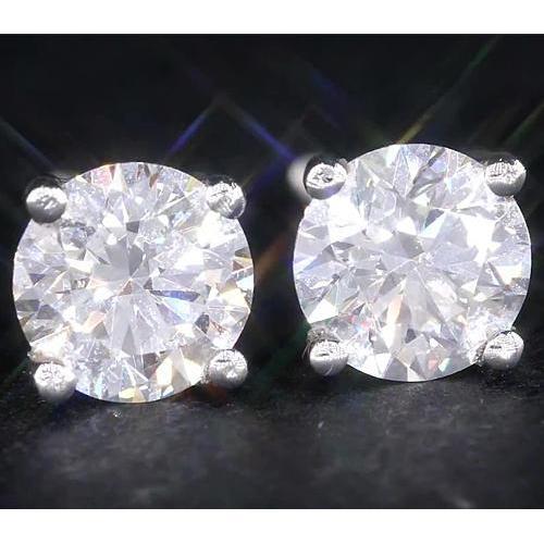 Puces Diamant 2 Carats Or Blanc - HarryChadEnt.FR