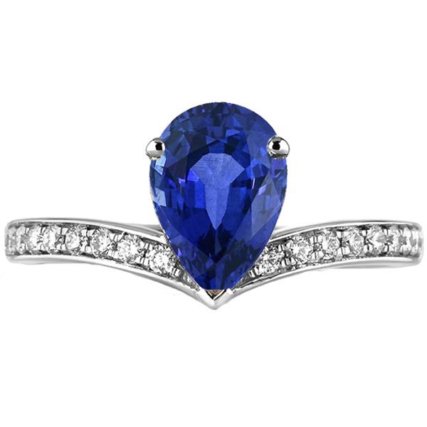 Solitaire Avec Accents De Diamants Rehausseur De Bague Ceylan Saphir 5 Carats - HarryChadEnt.FR