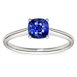 Solitaire Pierres Précieuses Bijoux Coussin Ceylan Bague Saphir 1.50 Carats