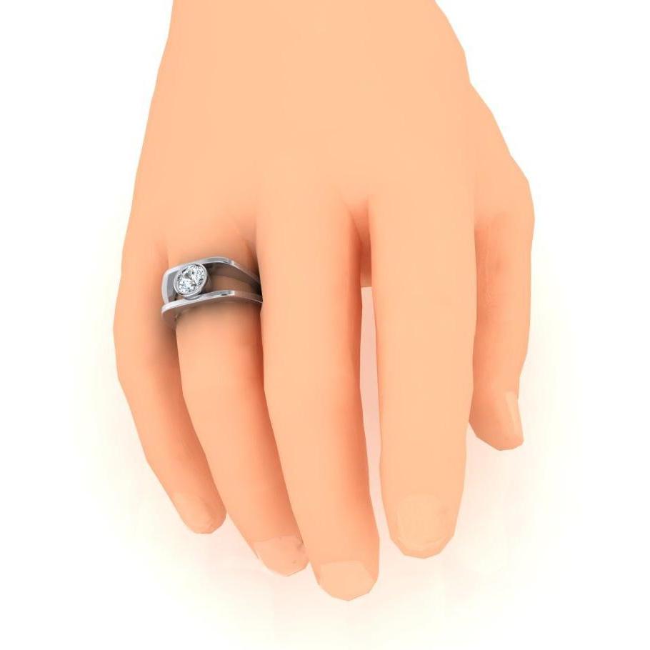 Superbe bague en diamant solitaire avec bijoux d'anniversaire 1 carat - HarryChadEnt.FR