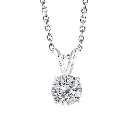 Superbe collier pendentif diamant solitaire 3 ct en or blanc - HarryChadEnt.FR
