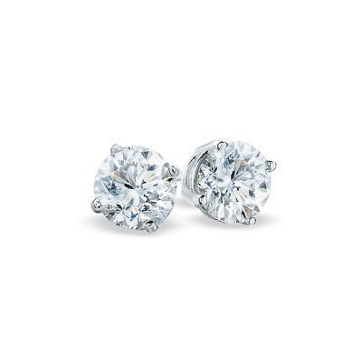 Superbes boucles d'oreilles dames diamants Coupe Ronde 2 ct en or blanc 14k- HarryChadEnt.FR